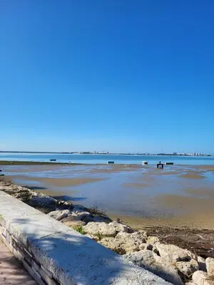 a view of the ocean from the beach at Apartamento Parque Bahía in Puerto Real
