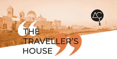 a view of a city with the travellers house logo at El Bastinazo con Terraza Privada Grupo AC Gestion in Cádiz