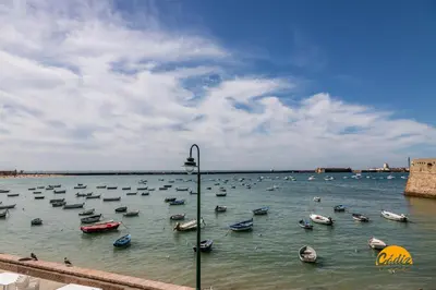 a large body of water with many boats in it at Estudio Gaviota by Cadiz Time in Cádiz