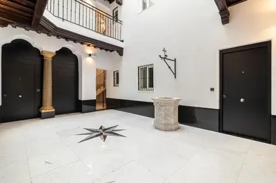 a room with a star on the floor at Allo Apartments San Roque 1ºB in Cádiz