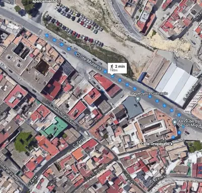a map of a city with a street at Precioso apartamento con patio/terraza Zona centro in Jerez de la Frontera